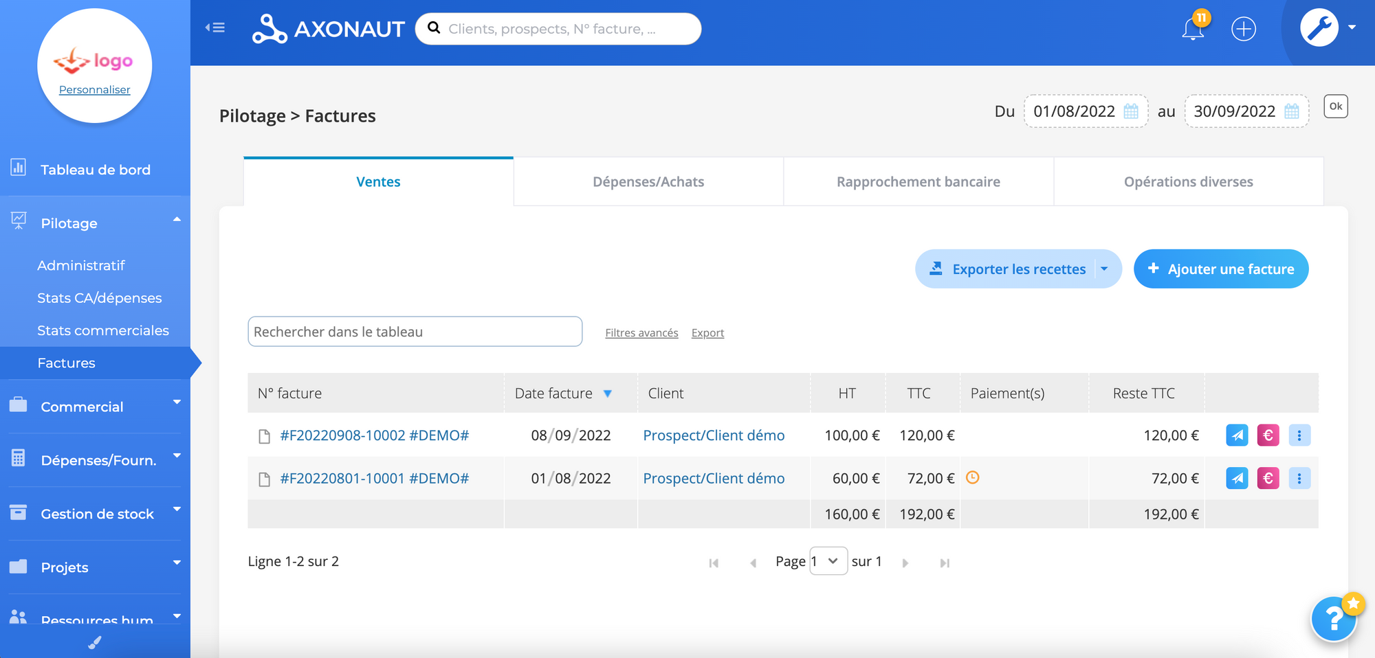 Axonaut : logiciel de gestion