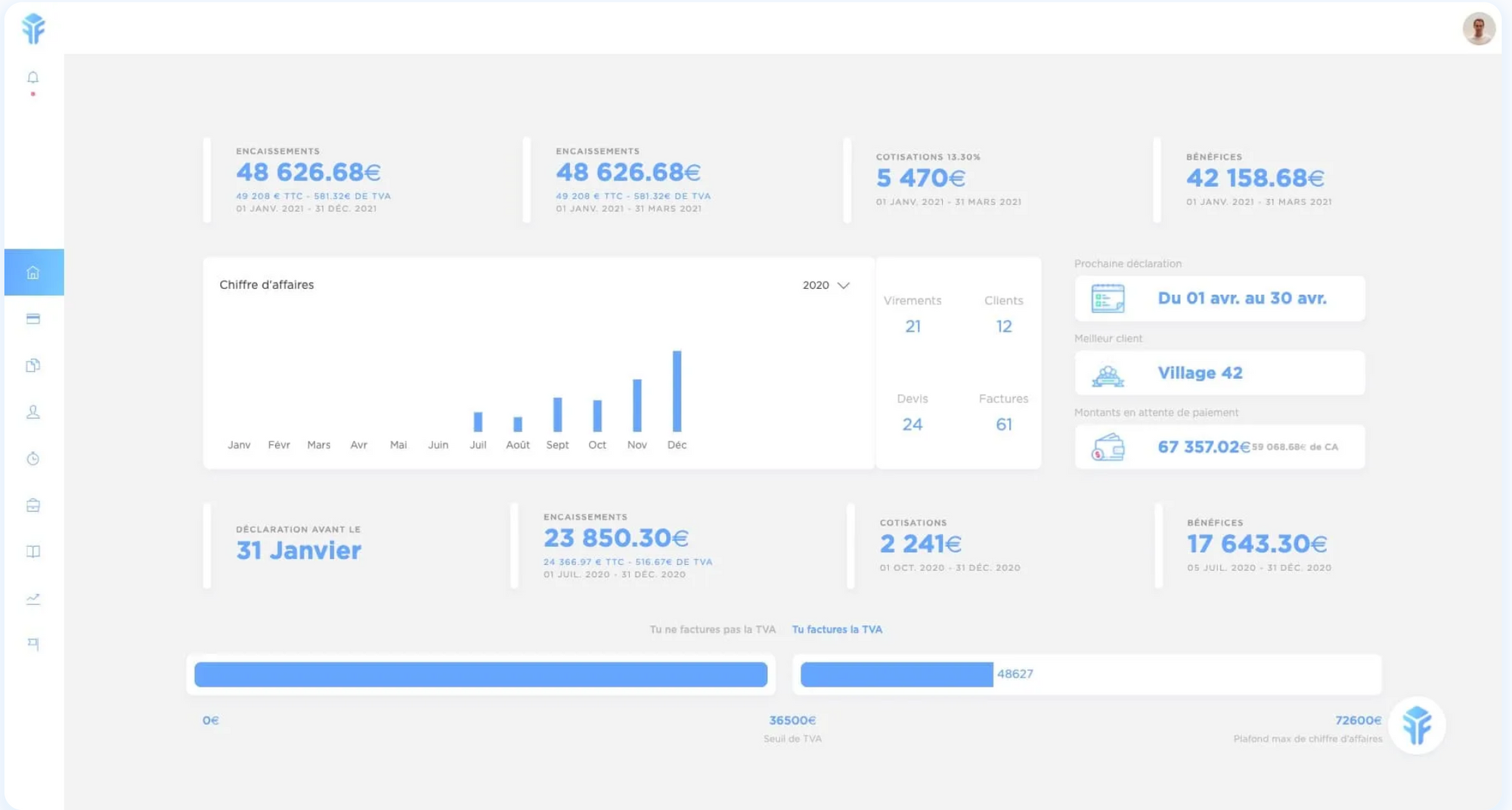 Freebe : logiciel de facturation et comptabilité