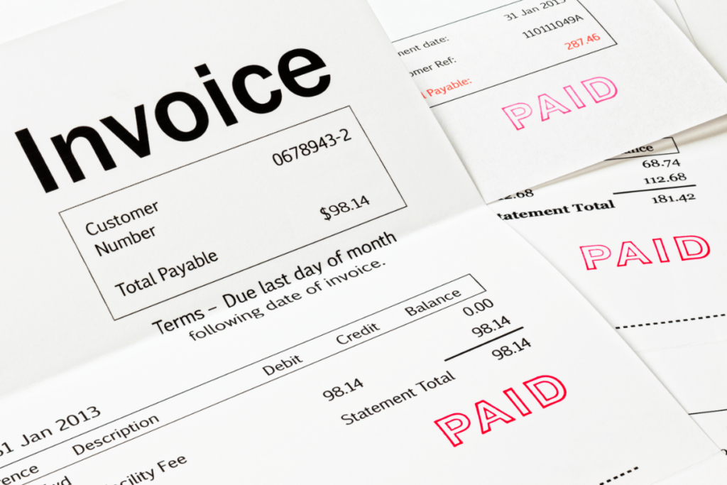 Facture papier en anglais - Invoice