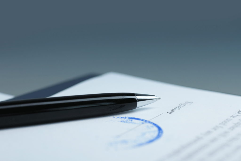 Signature d'un document